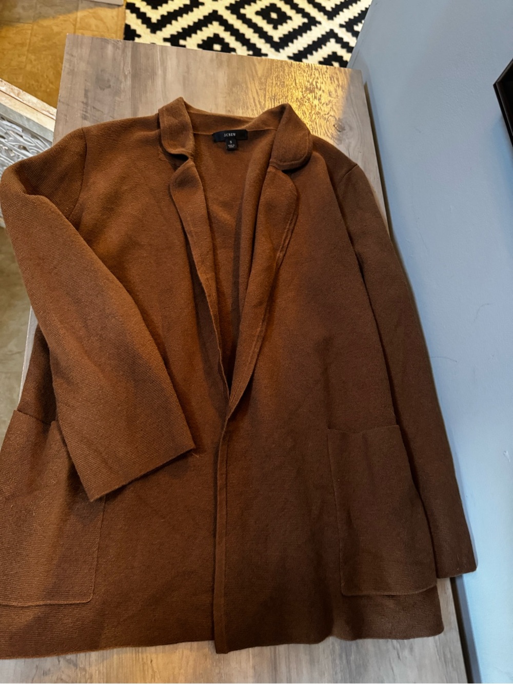 J. Crew Brown Wool-Blend Open Blazer - Picture 3 of 7